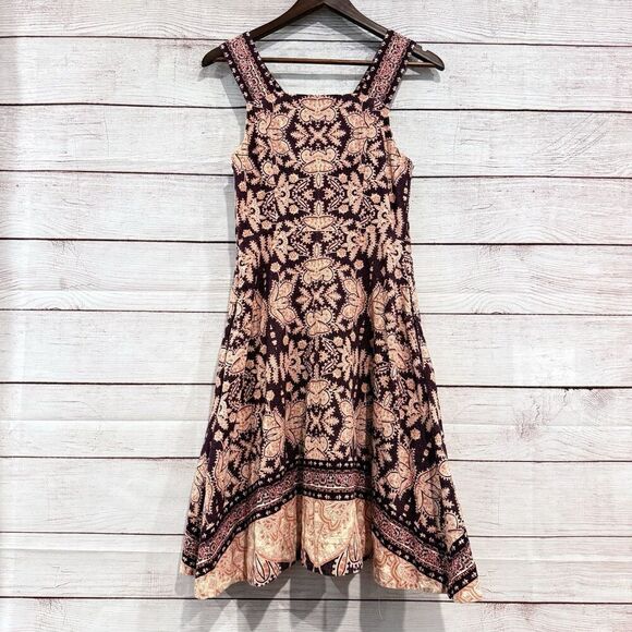 Anthropologie Maeve Cour Royal Corduroy Dress Size 4 Sleeveless Boho Midi - Picture 7 of 12